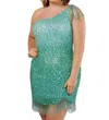 Rachel Allan 40127w - Jade Ombre Size 18w In Multi