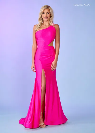 Rachel Allan 70153 Long Formal Fitted Prom Dress In Pink