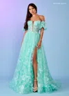 Rachel Allan 70557 Prom Long Appliques Formal Dress In Green
