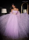 Rachel Allan 70661 Prom Formal Glitter Long Ball Gown In Purple