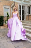 Rachel Allan 70781 Long Ball Gown Formal Floral Prom Dress In Pink