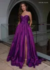 Rachel Allan 70809 Long Slit Ball Gown Formal Prom Dress In Purple