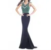 Rachel Allan Beaded Jersey Sheath Evening Gown In Black In Black