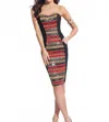 Rachel Allan Fully Beaded Knee-length Jersey Dress In Black In Black