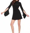 Rachel Allan Open Back High Neck Cocktail Dress In Black In Black