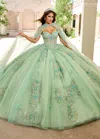 Rachel Allan Qs1155 Long Applique Ball Gown Cape Only In Green
