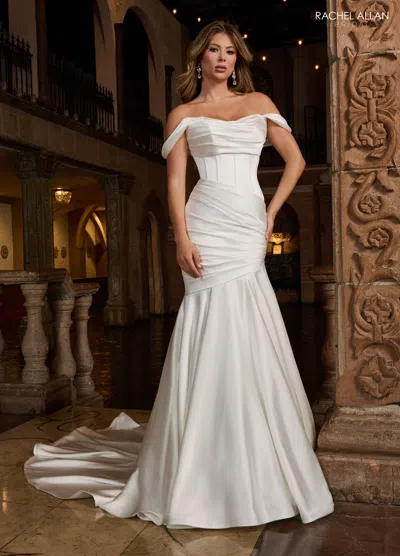 Rachel Allan Rb2205 Long Simple Mermaid Wedding Dress In White