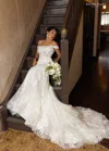 Rachel Allan Rb5082 Long Mermaid Bridal Gown Glitter Wedding Dress In White