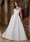 Rachel Allan Rb5086 A Line Bridal Long Beaded Wedding Dress In White