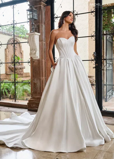 Rachel Allan Rb5092 Bridal Ball Gown Long Wedding Dress In White