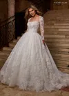 Rachel Allan Rb6161 Long Bridal Gown Beaded Lace Wedding Dress In Multi