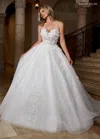 Rachel Allan Rb6167 Bridal Long Ball Gown Beaded Wedding Dress In White