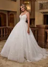 Rachel Allan Rb6171 Long Beaded Ball Gown Lace Wedding Dress In White