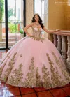 Rachel Allan Rq1158 Glitter Ball Gown Long Quinceanera Dress In Gold
