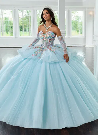 Rachel Allan Rq1161 Ball Gown Beaded Long Sequin Quinceanera Dress In Multi