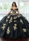 Rachel Allan Rq2222 Long Quinceanera Dress Beaded Glitter Ball Gown In Multi