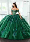 Rachel Allan Rq2224 Long Ball Gown Sequin Quinceanera Dress In Green
