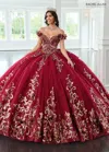 Rachel Allan Rq3145 Long Ball Gown Beaded Quinceanera Dress In Red