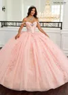 Rachel Allan Rq3154 Sweet 16 Long Glitter Quinceanera Dress In Pink
