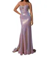 Rachel Allan Strapless Sweetheart Prom Dress In Light Pink In Multi