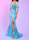 Rachel Allan The Elsa Gown: Long Formal Dress In Powder Blue