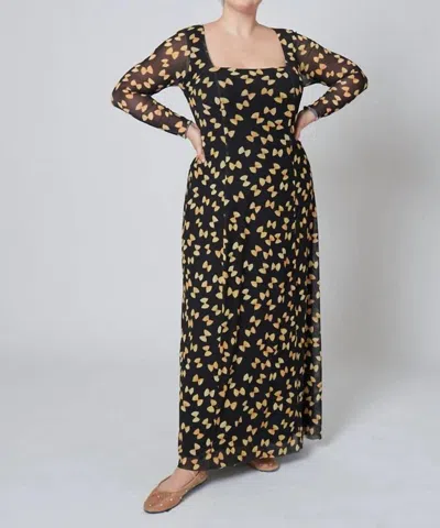Rachel Antonoff Artie Maxi Dress In Pasta Print In Brown