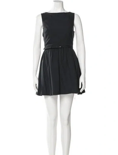 Pre-owned Rachel Antonoff Bateau Neckline Mini Dress In Black