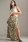 Rachel Antonoff Benny Maxi Wrap Skirt In Green