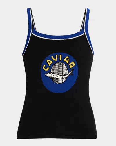 Rachel Antonoff Caviar Tank Top In Black
