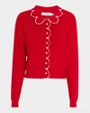 Rachel Antonoff Cupcake Fitted Cardigan In Red