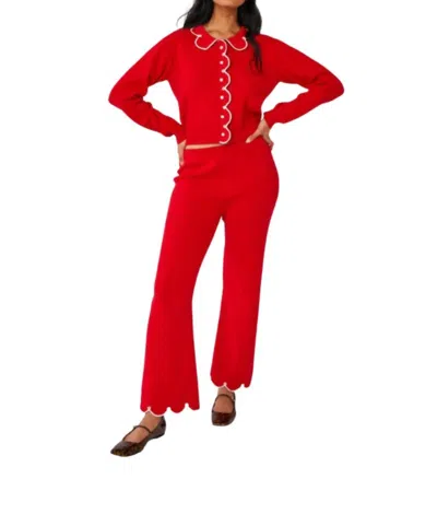 Rachel Antonoff Cupcake Pull On Pant In Red