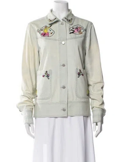 Pre-owned Rachel Antonoff Denim Jacket In Green