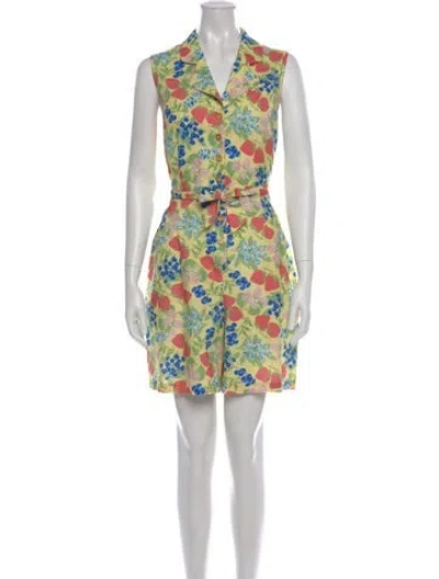 Pre-owned Rachel Antonoff Floral Print Jumpsuit In Yellow