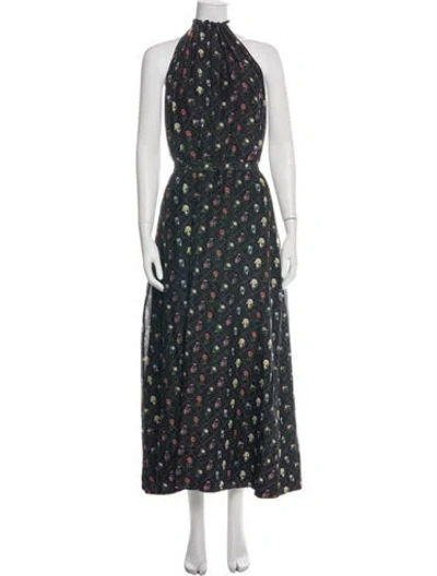 Pre-owned Rachel Antonoff Floral Print Long Dress In Multi