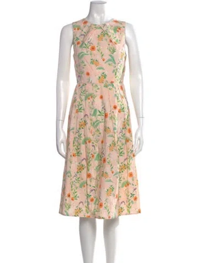 Pre-owned Rachel Antonoff Floral Print Midi Length Dress In Pink
