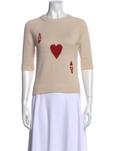 Pre-owned Rachel Antonoff Graphic Print Crew Neck Sweater In Neutral