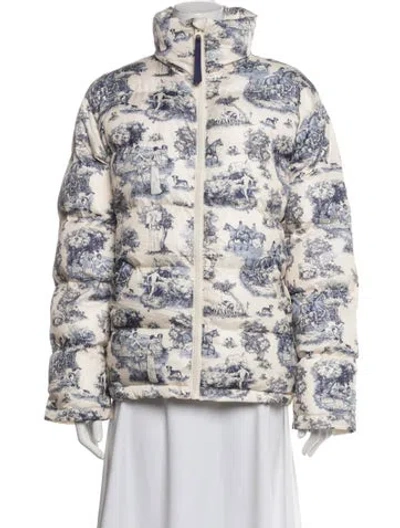 Pre-owned Rachel Antonoff Graphic Print Down Jacket In Neutrals