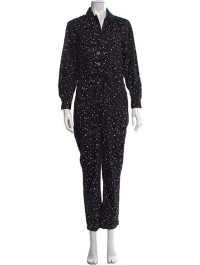 Pre-owned Rachel Antonoff Graphic Print Jumpsuit In Black