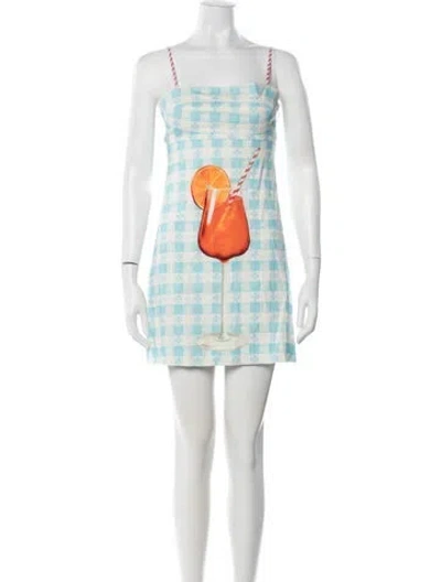 Pre-owned Rachel Antonoff Graphic Print Mini Dress In White
