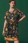 Rachel Antonoff Howard Short-sleeve Mini Dress In Blue