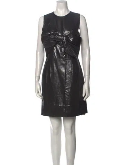 Pre-owned Rachel Antonoff Linen Mini Dress In Black