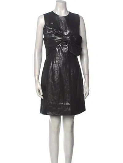 Pre-owned Rachel Antonoff Linen Mini Dress In Black