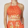 Rachel Antonoff Miranda Top In Orange Red In Multi