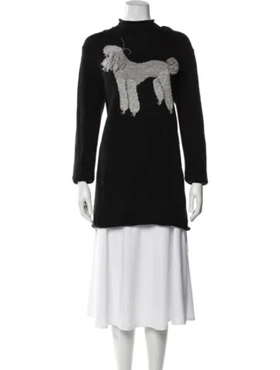 Pre-owned Rachel Antonoff Mock Neck Sweater In Black
