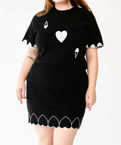 Rachel Antonoff Molly Pullover In Black/white