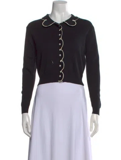 Pre-owned Rachel Antonoff Open Front Sweater In Black