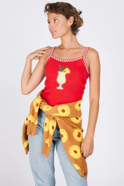 Rachel Antonoff Pina Colada Tank In Red
