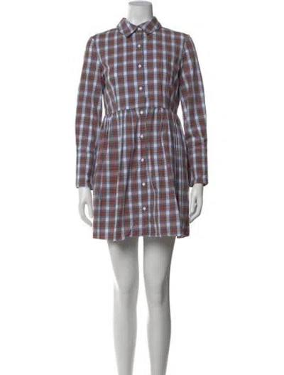 Pre-owned Rachel Antonoff Plaid Print Knee-length Dress In Multi