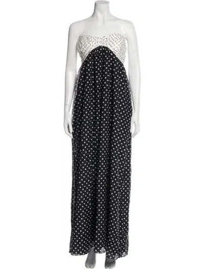 Pre-owned Rachel Antonoff Polka Dot Print Long Dress In Blue