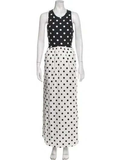 Pre-owned Rachel Antonoff Polka Dot Print Long Dress In Gray